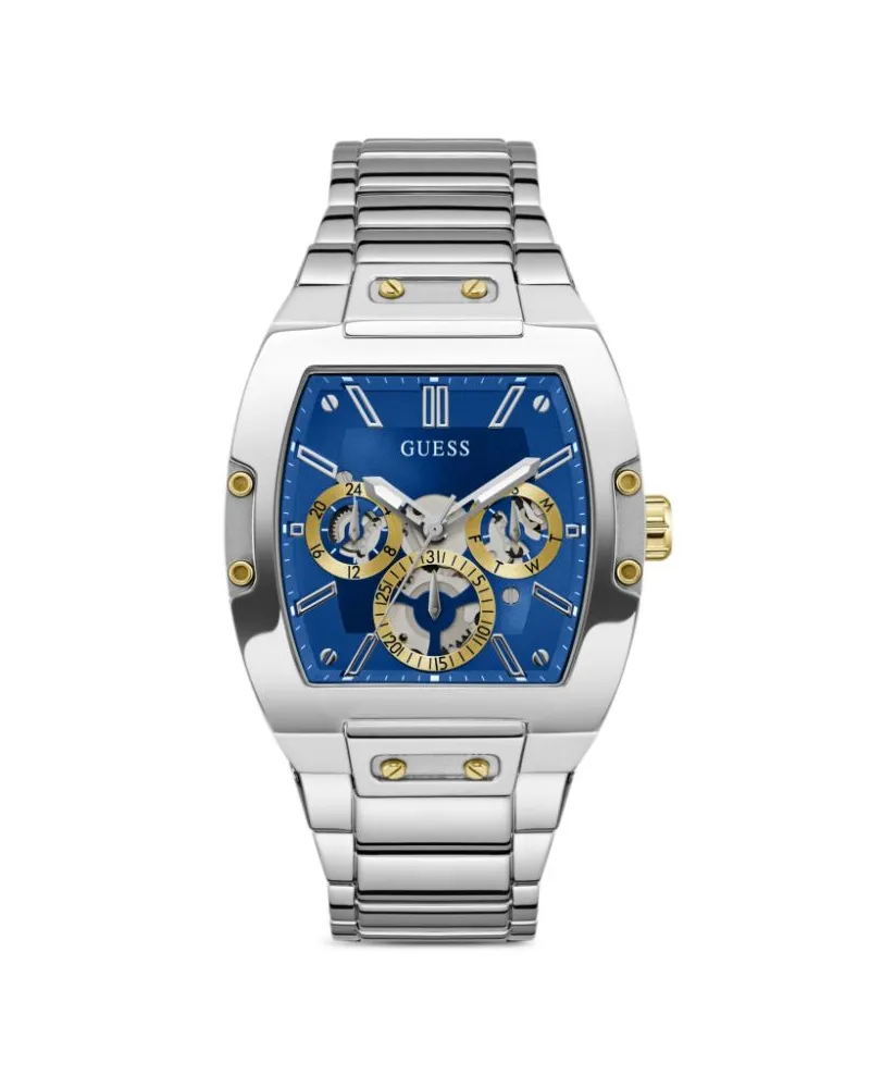 Guess Edelstahl-Chronograph 43mm - Blau Blau