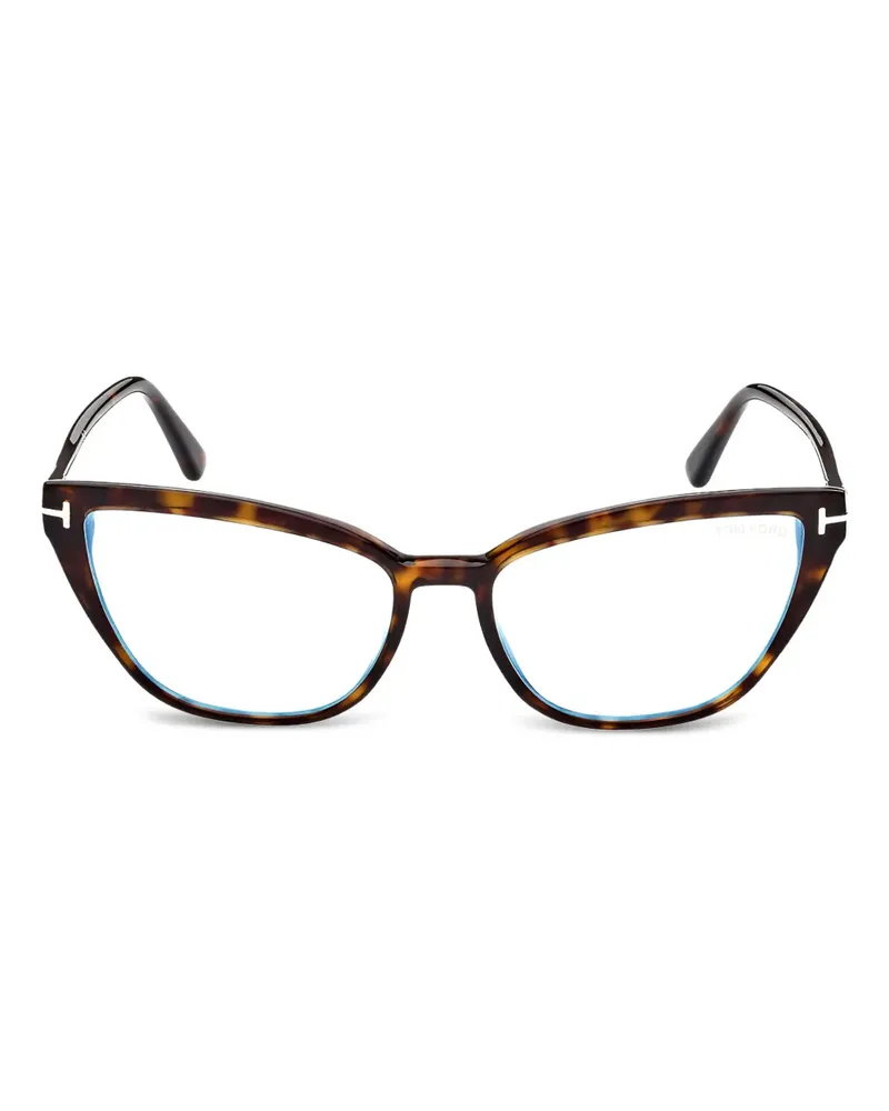 Tom Ford Brille mit Cat-Eye-Gestell - Braun Braun