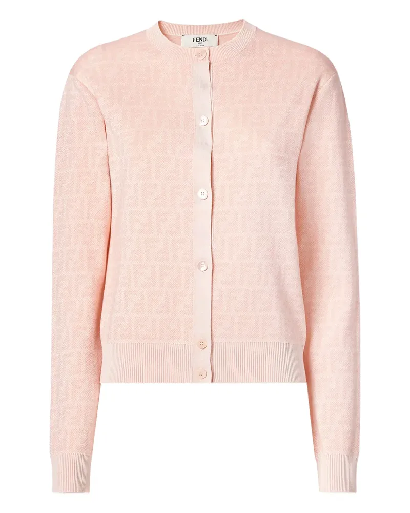 Fendi patterned buttoned cardigan - Rosa Rosa