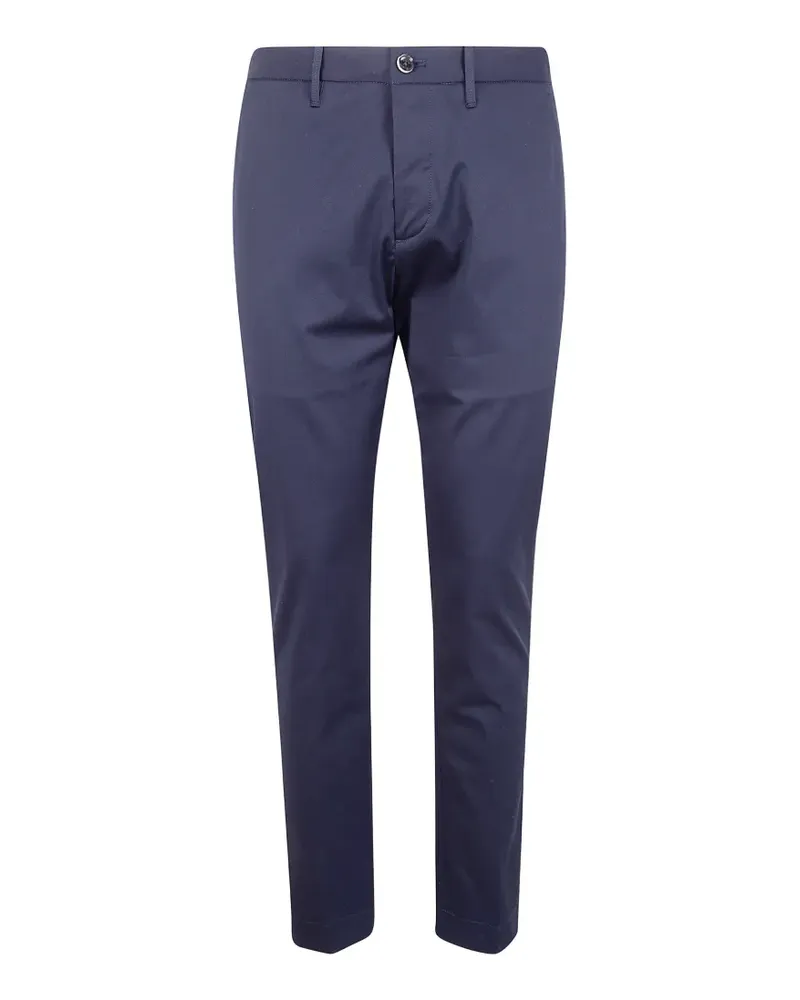 nine:inthe:morning logo-patch trousers - Blau Blau