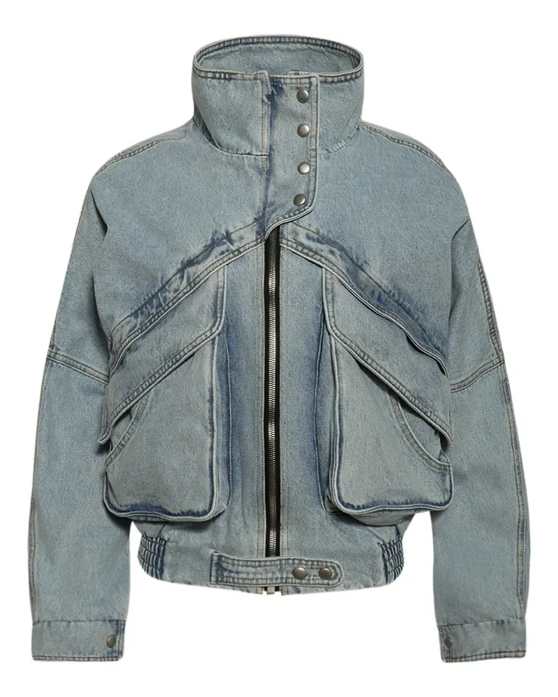 Magda Butrym Jeansjacke mit Reißverschluss - Blau Blau