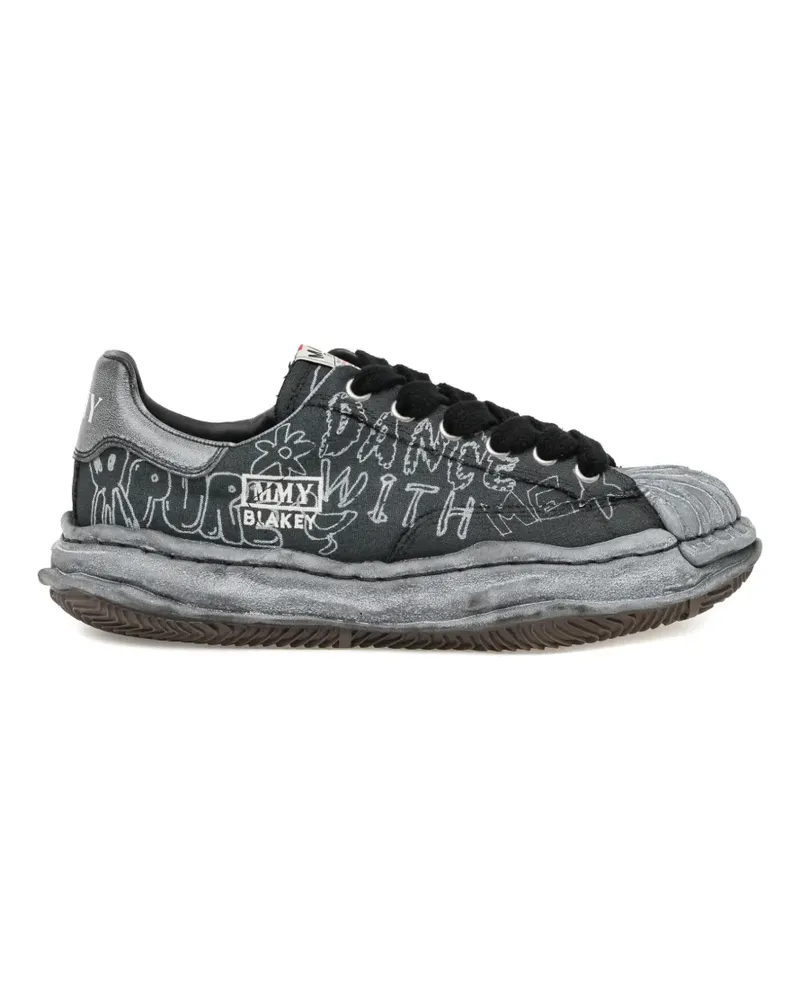 MIHARAYASUHIRO Blakey Sneakers mit Graffiti-Print - Grau Grau