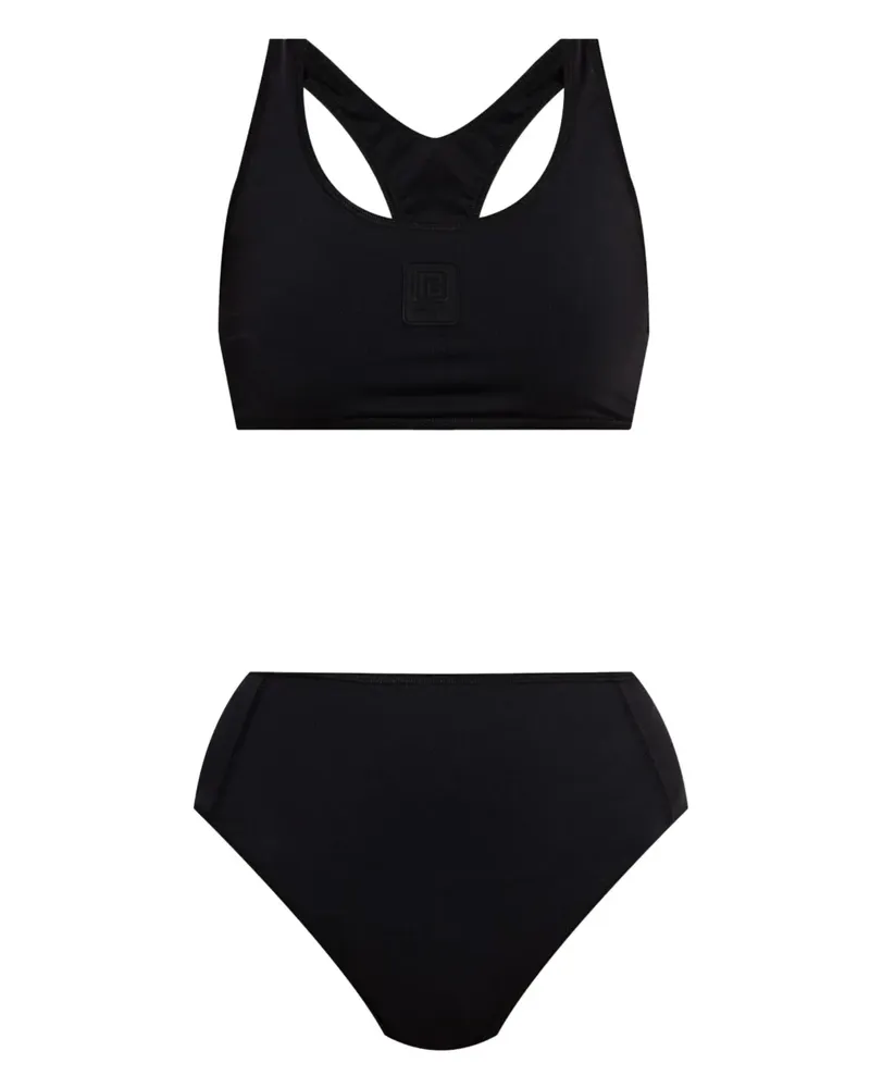 Balmain Bikini mit überkreuzten Trägern - Schwarz Schwarz