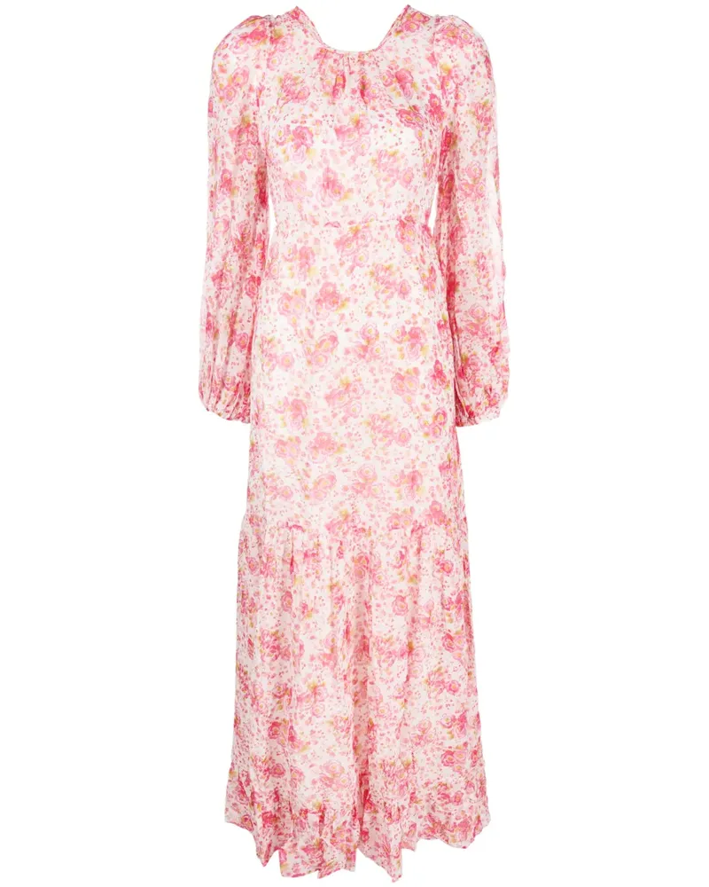 byTiMo Kleid mit Blumen-Print - Rosa Rosa