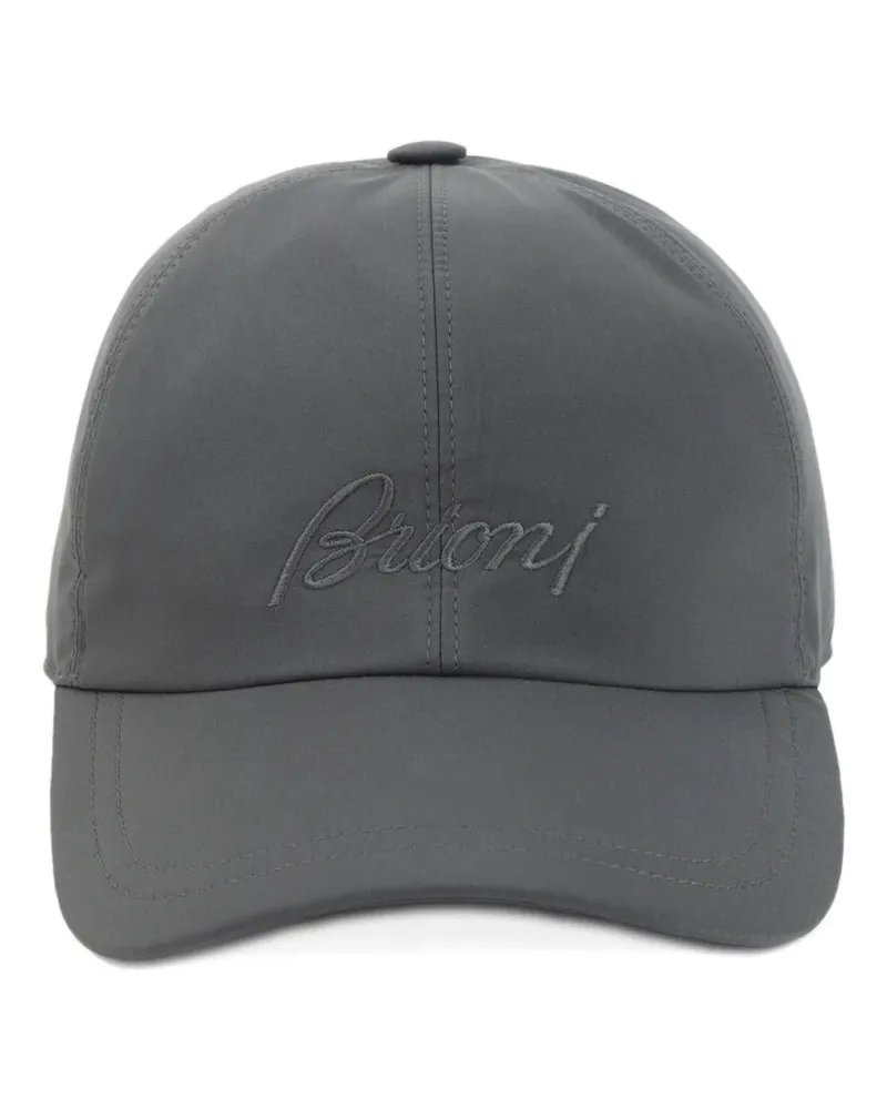 Brioni logo-embroidered baseball cap - Grau Grau