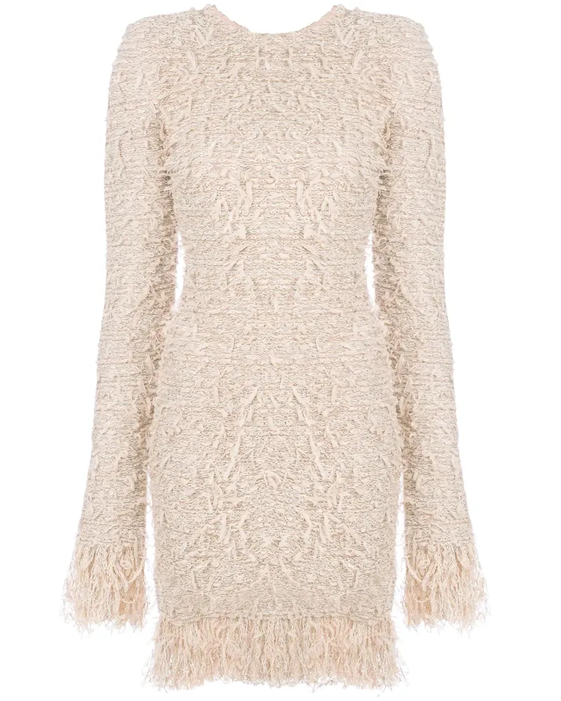 Balmain Kleid mit Fransen - Rosa Rosa