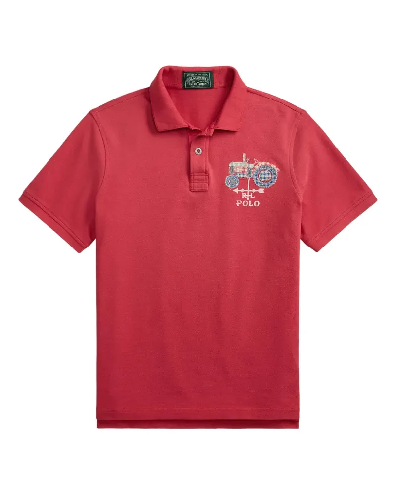 Ralph Lauren Poloshirt mit Logo-Stickerei - Rot Rot