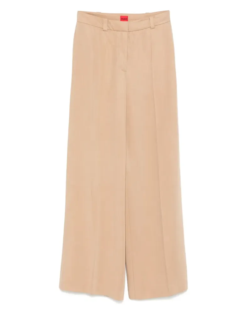 HUGO BOSS High-Waist-Hosen - Braun Braun