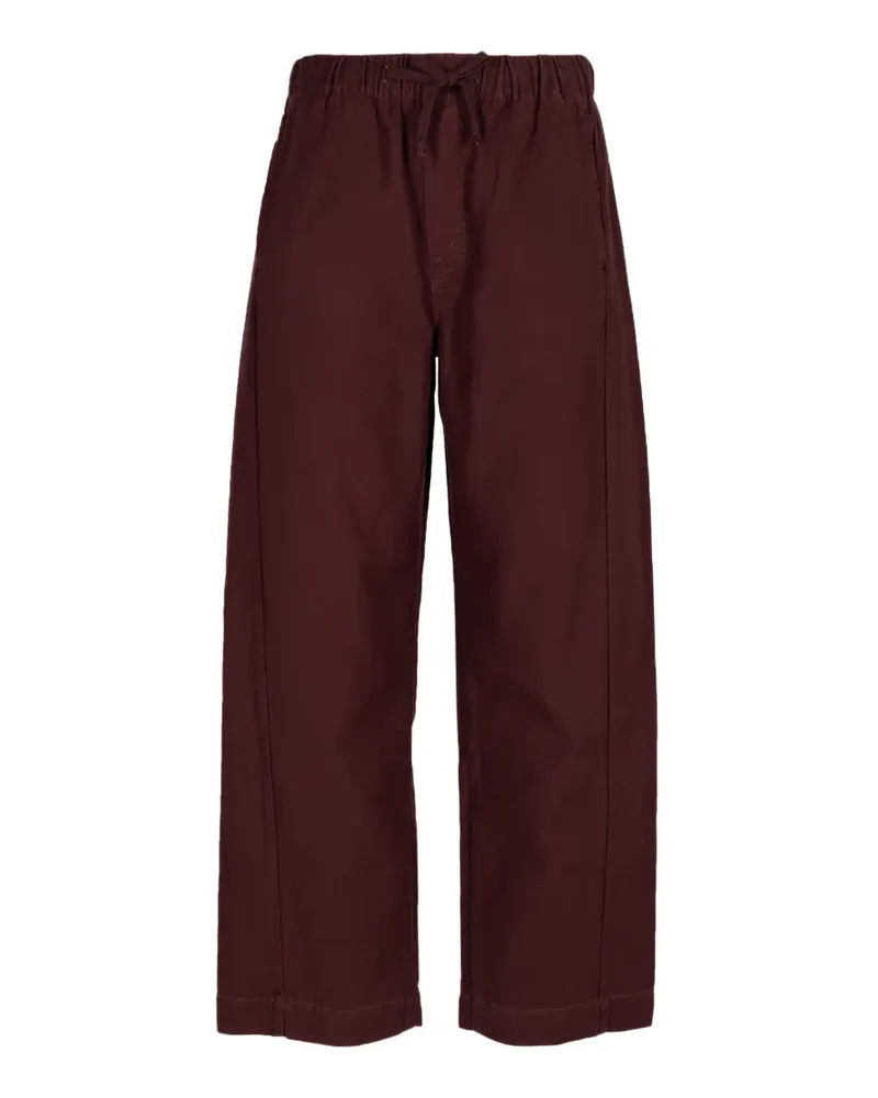 Mother The Drawn Full Pipe Flood Jeans - Rot Rot