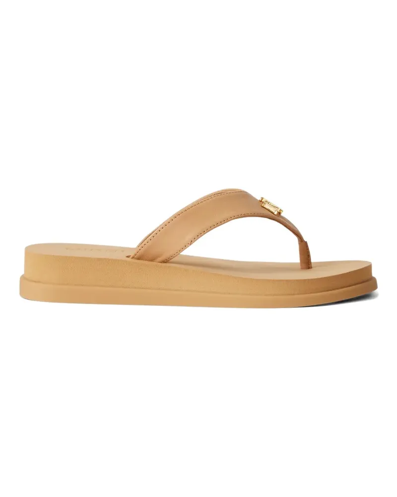Ralph Lauren logo-detail flat sandals - Nude Nude