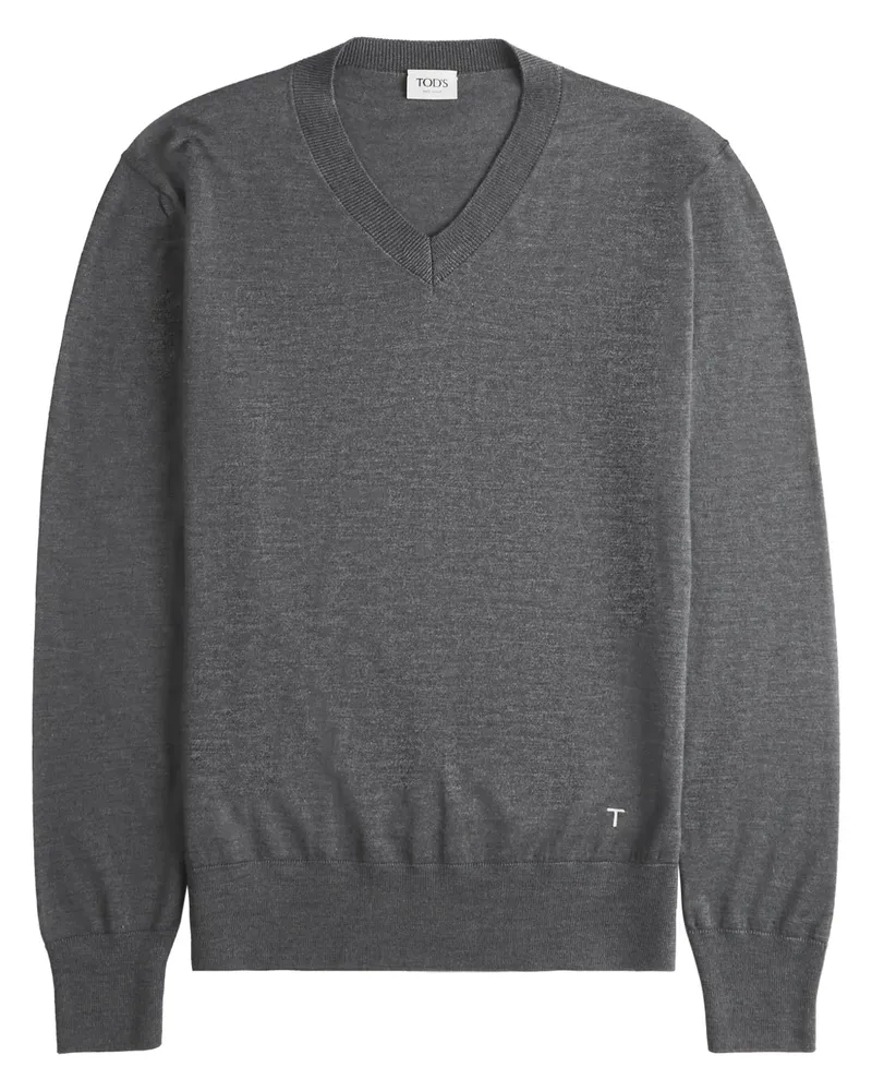 TOD'S Pullover mit Logo-Stickerei - Grau Grau