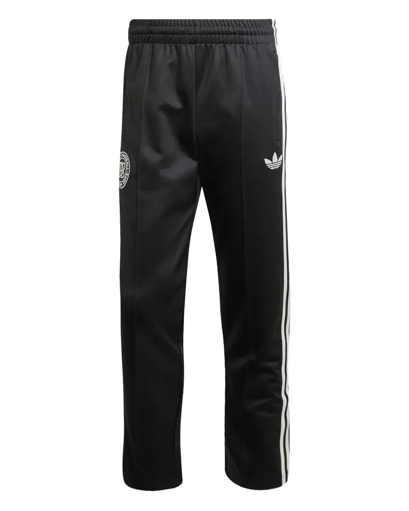 adidas Bestickte Jogginghose mit Streifen - Schwarz Schwarz