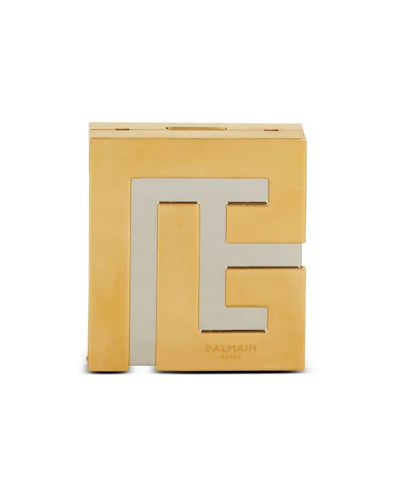 Balmain Clutch im Metallic-Look - Gold Gold