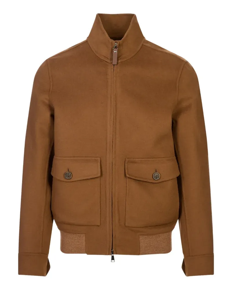 Canali zip-up high-neck jacket - Braun Braun