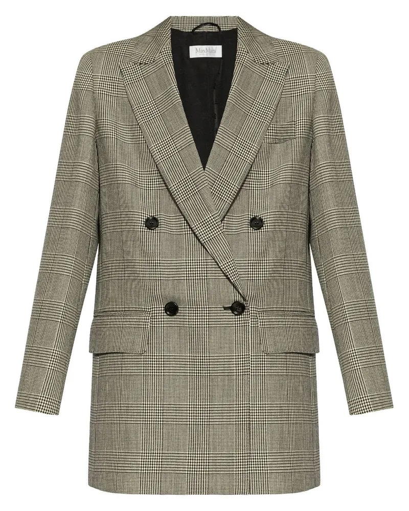 Max Mara Sakko mit Hahnentrittmuster - Grau Grau