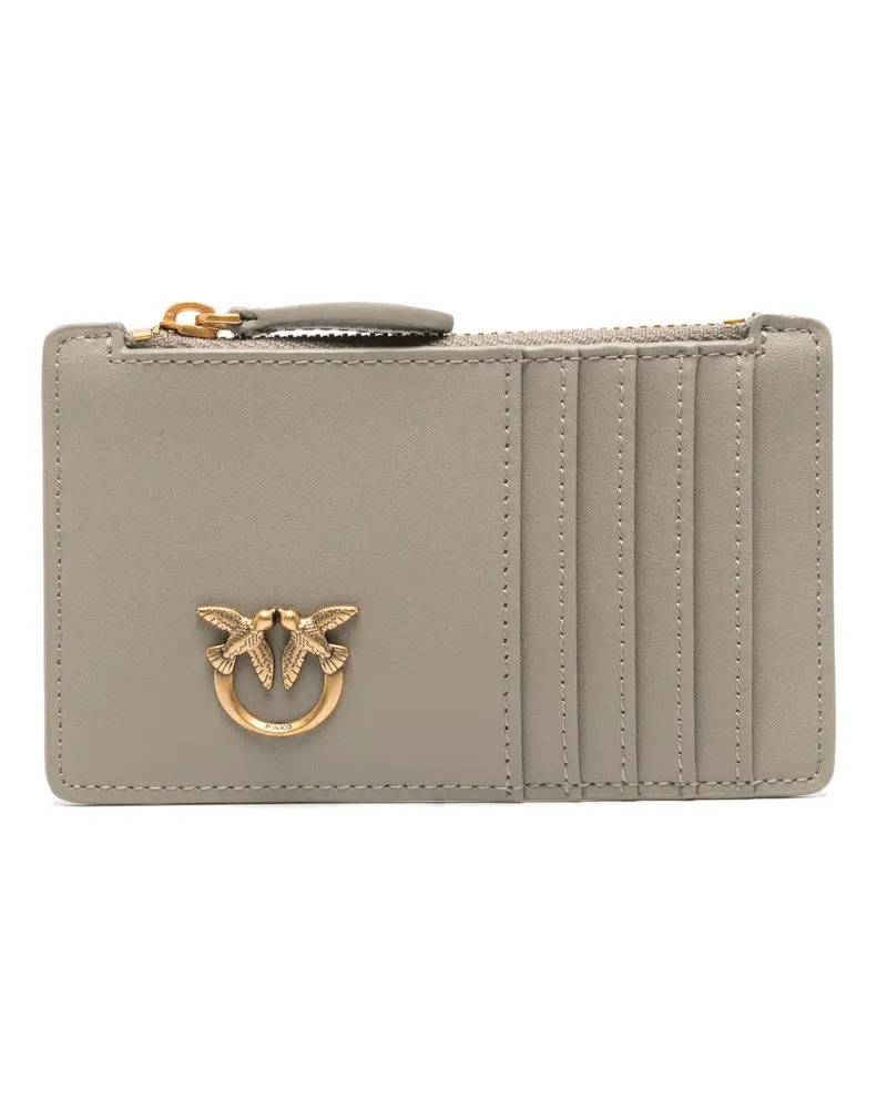Pinko Airone Love Birds Kartenetui - Grau Grau