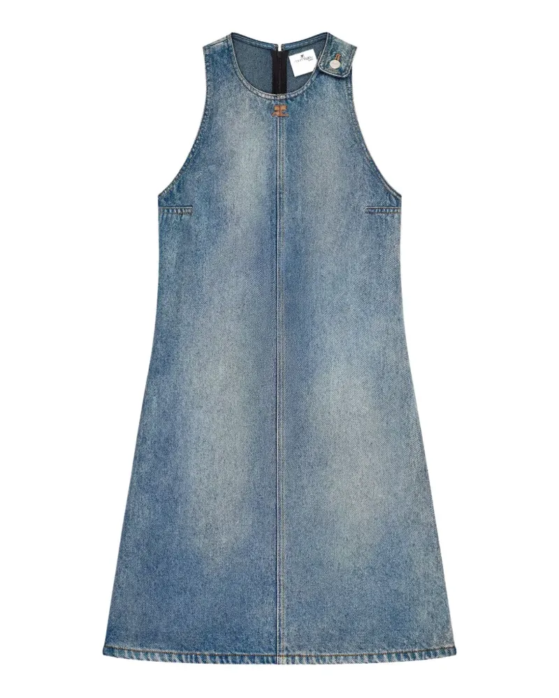 Courrèges Ärmelloses Jeanskleid - Blau Blau