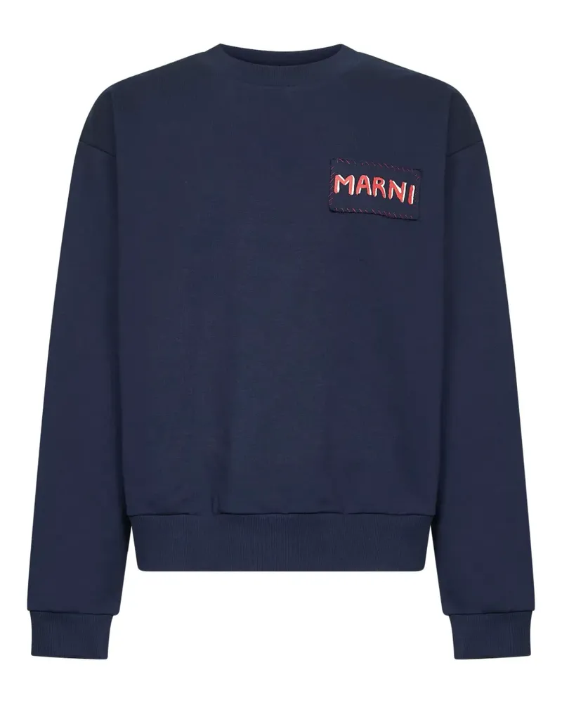 Marni Pullover mit Logo-Stickerei - Blau Blau