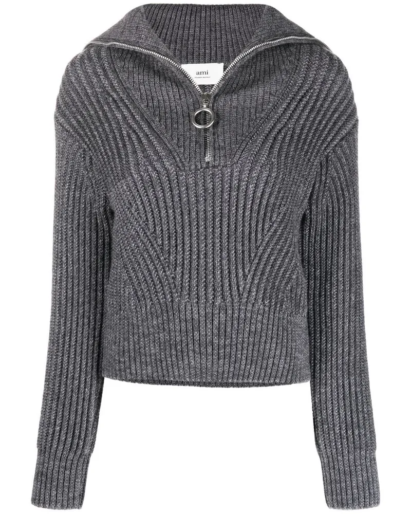 AMI Paris Pullover aus Schurwolle - Grau Grau