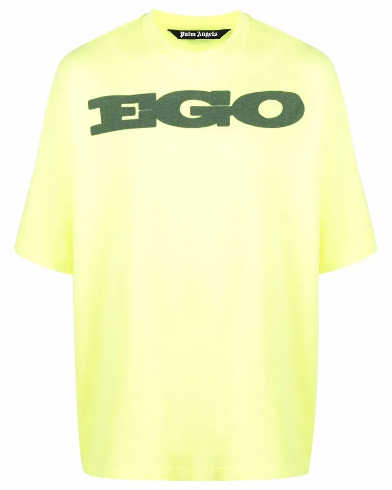 Palm Angels T-Shirt mit tiefen Schultern - Gelb Gelb