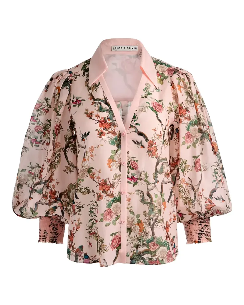 Alice + Olivia Charis Bluse mit Blumenprint - Rosa Rosa