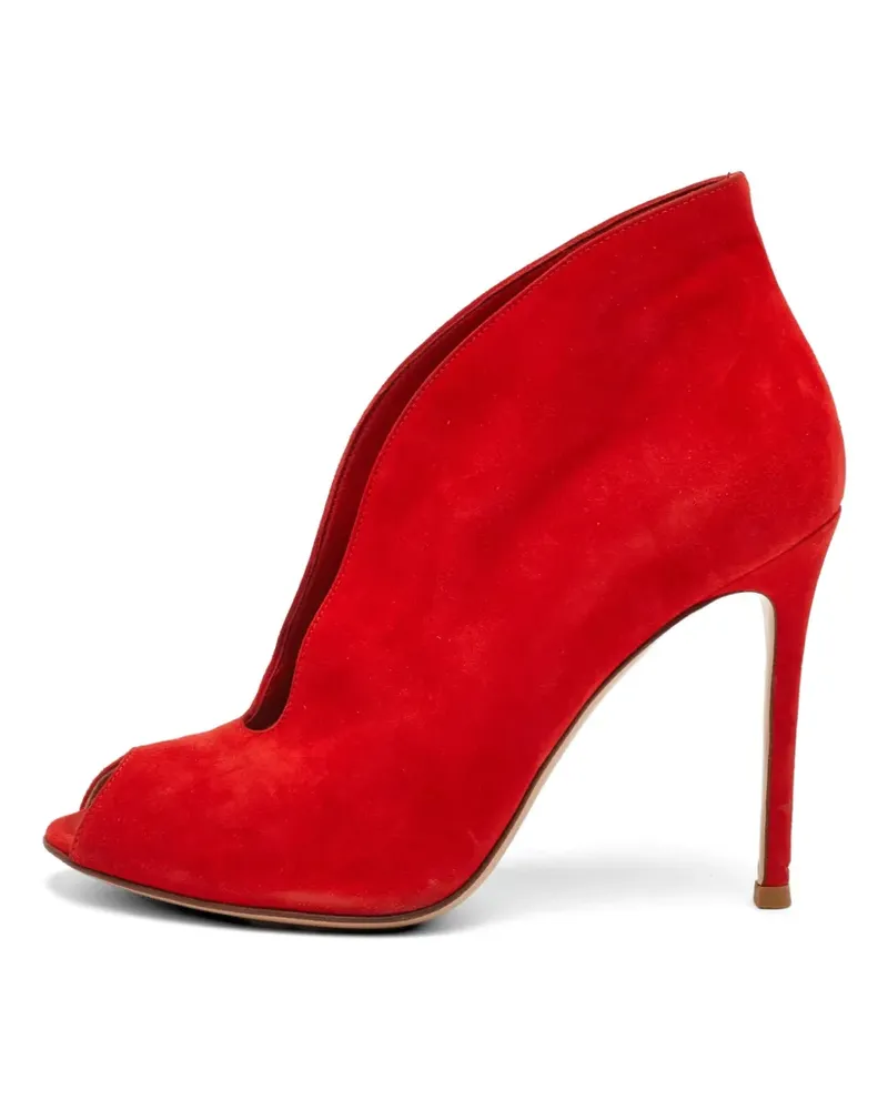 Gianvito Rossi Vamp Stiefeletten mit Peeptoe - Rot Rot