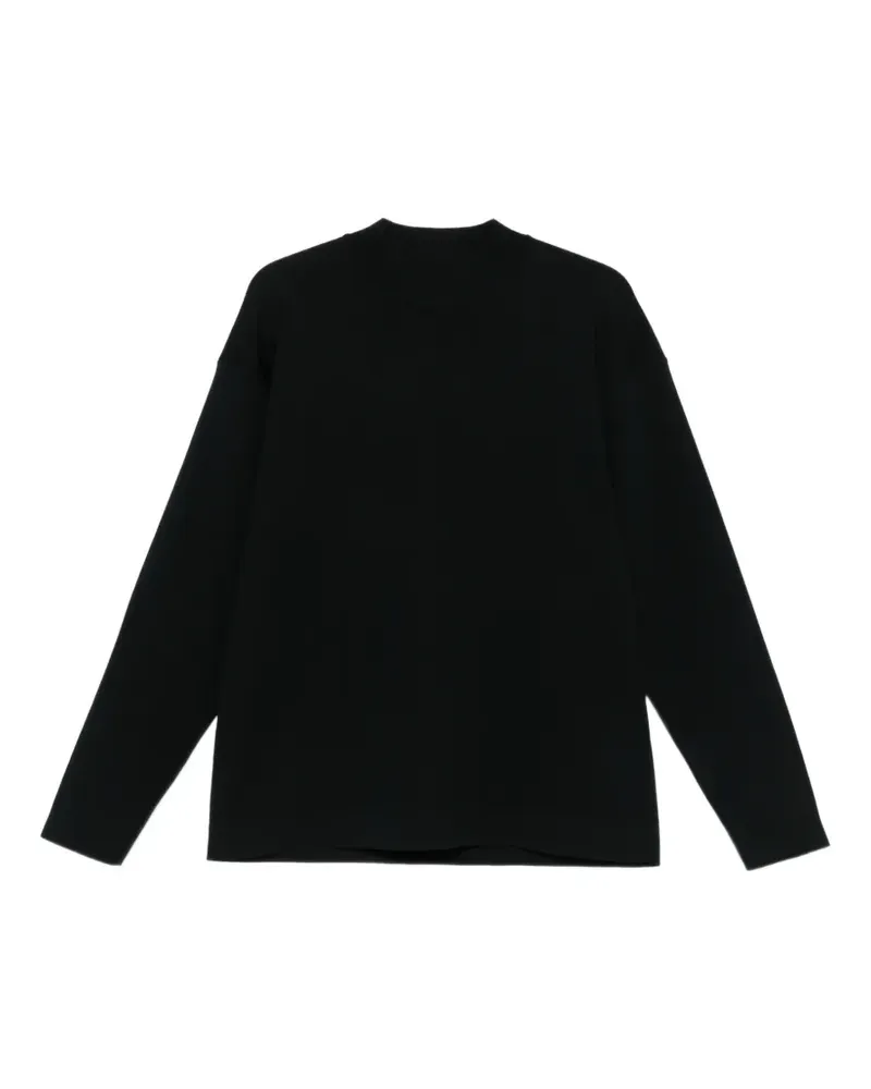 Issey Miyake high-neck dropped-shoulder sweater - Schwarz Schwarz