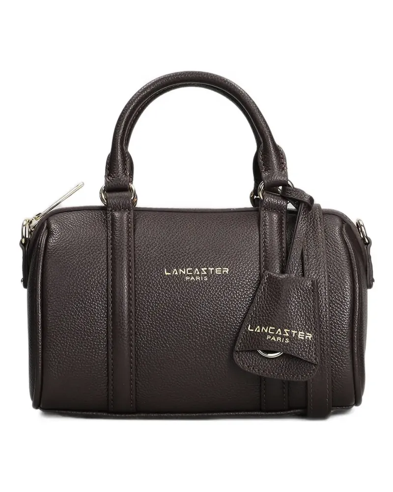 Lancaster Small Milano Ana logo-print grained tote bag - Braun Braun