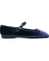 Scarosso Petra Ballerinas aus Samt Blau