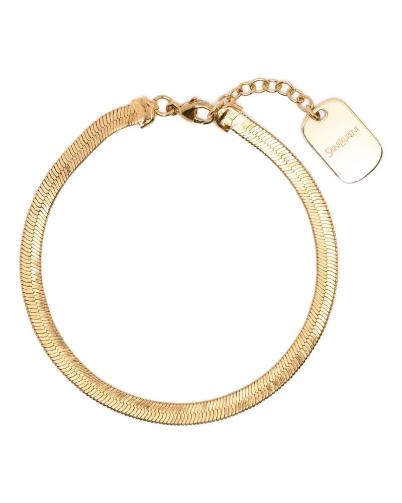 Saint Laurent herringbone-chain bracelet - Gold Gold