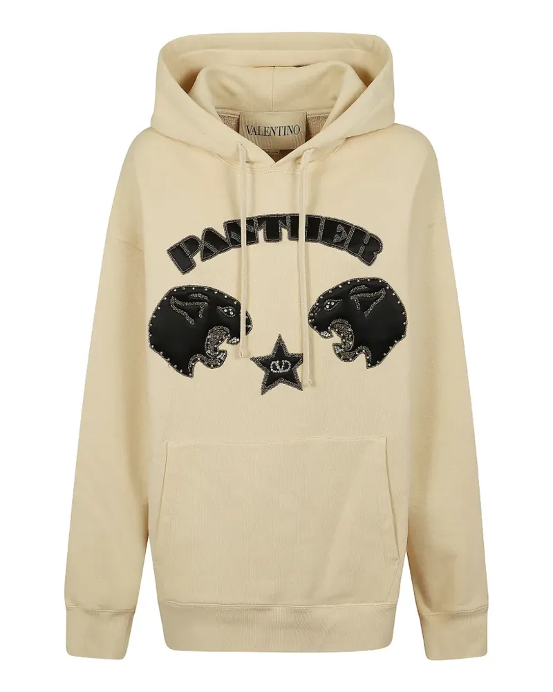 Valentino Garavani Hoodie mit Panther- und Stern-Patch - Nude Nude