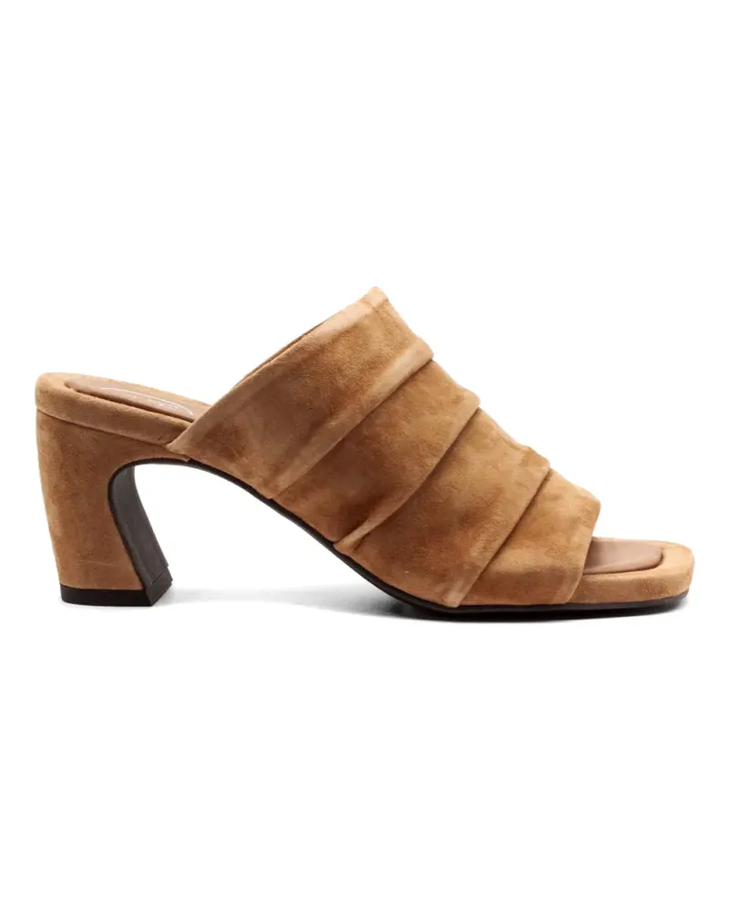 ash ruched square-toe sandals - Nude Nude