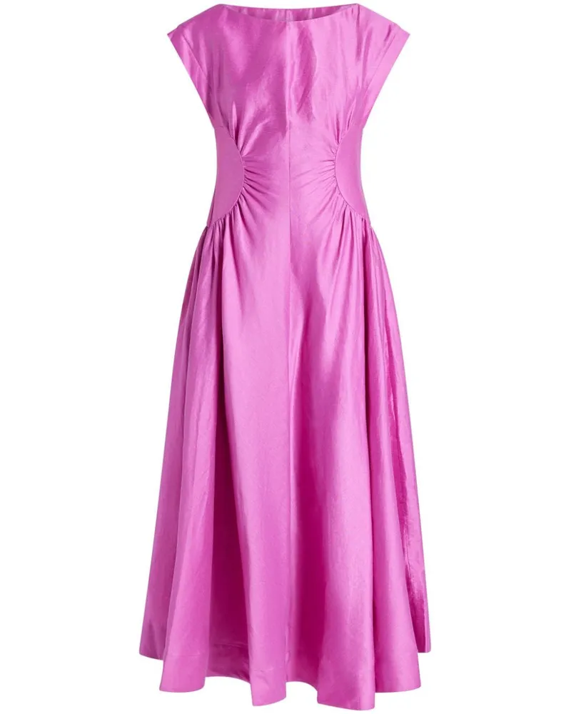 Acler Drapiertes Emery Midikleid - Rosa Rosa
