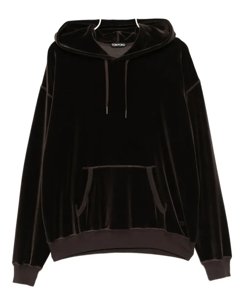 Tom Ford Hoodie aus Velours - Braun Braun