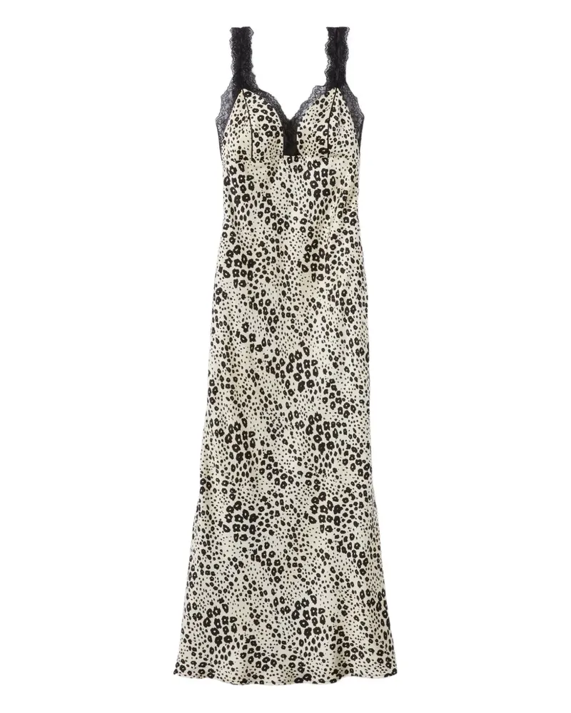 Claudie Pierlot lace-trim midi dress - Nude Nude