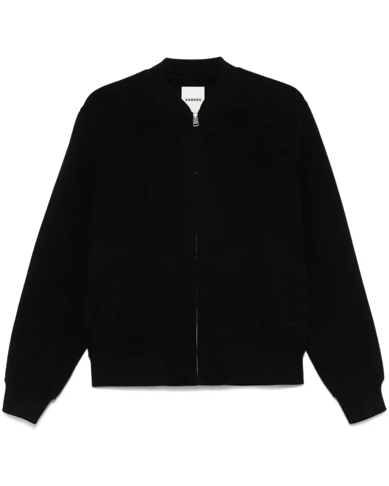 Sandro Bomberjacke aus Filz - Schwarz Schwarz