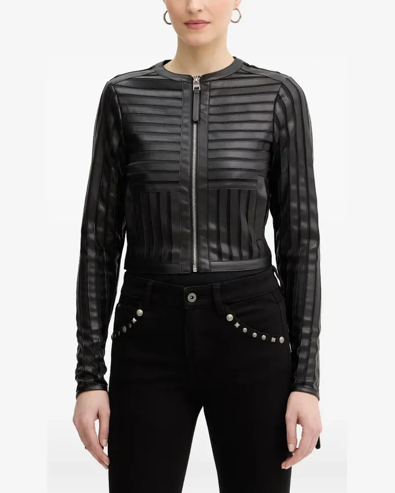 Silvian Heach Gestreifte Jacke - Schwarz Schwarz