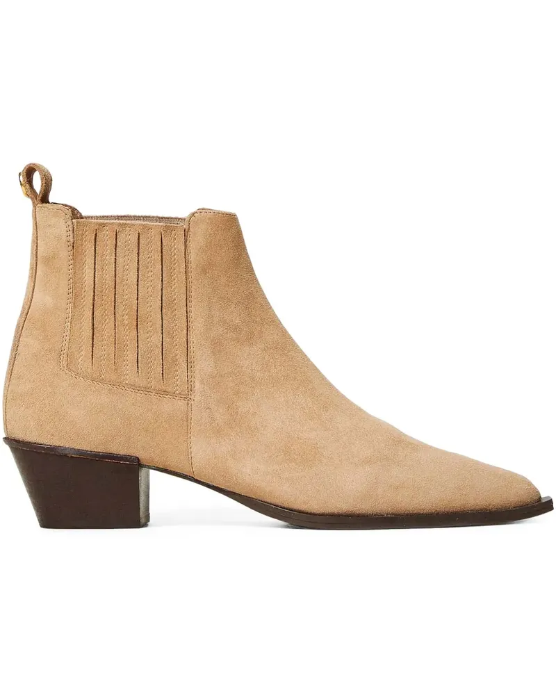 Twin-Set Stiefel aus Wildleder 40mm - Nude Nude