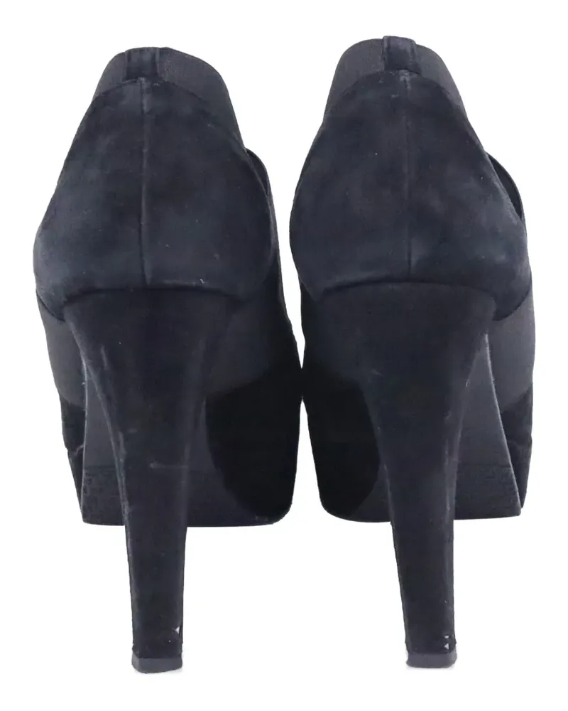 Stuart Weitzman elastic strap platform ankle boots - Schwarz Schwarz