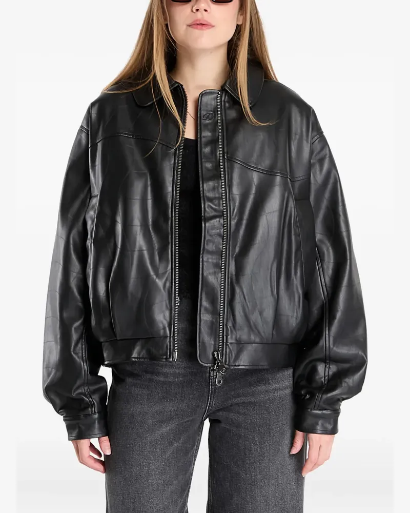 Dime Debossed Wavy bomber jacket - Schwarz Schwarz