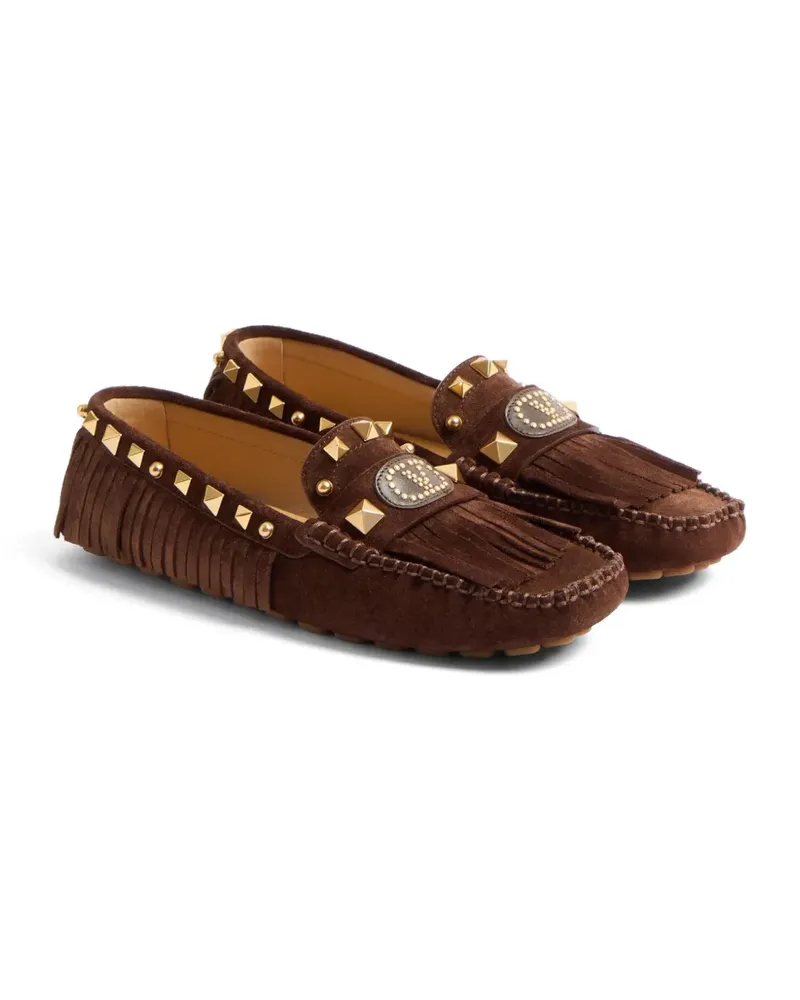 Valentino Garavani Plaster Caster Loafer mit Fransen - Braun Braun