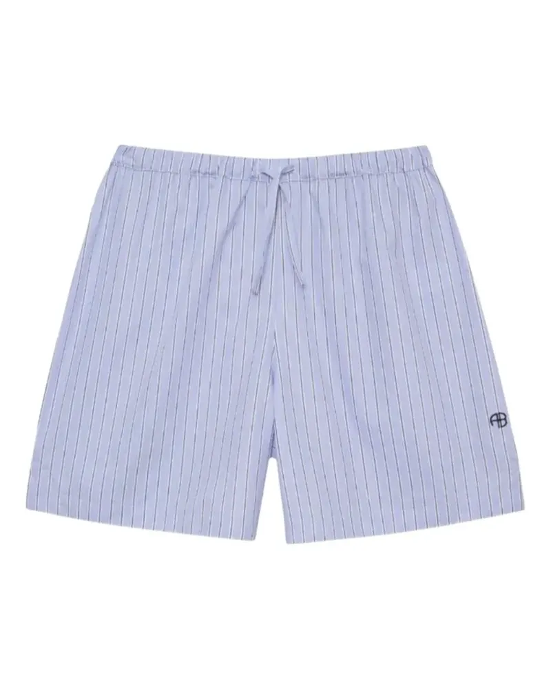 Anine Bing Ramy Shorts mit Nadelstreifen - Blau Blau