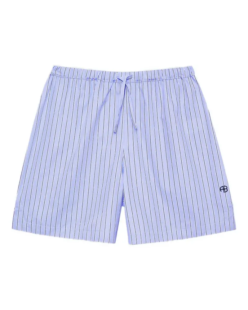 Anine Bing Ramy Shorts mit Nadelstreifen - Blau Blau