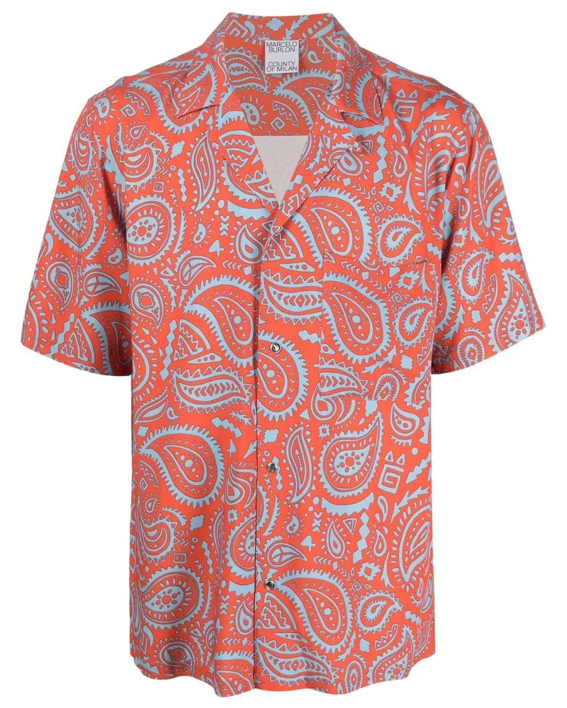 Marcelo Burlon | County of Milan Hemd mit Paisleymuster - Rot Rot