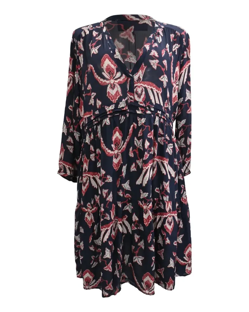 ba&sh Calix leaf-print mini dress - Blau Blau
