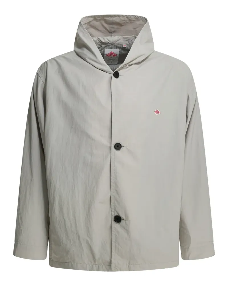 Danton logo-patch hooded jacket - Nude Nude