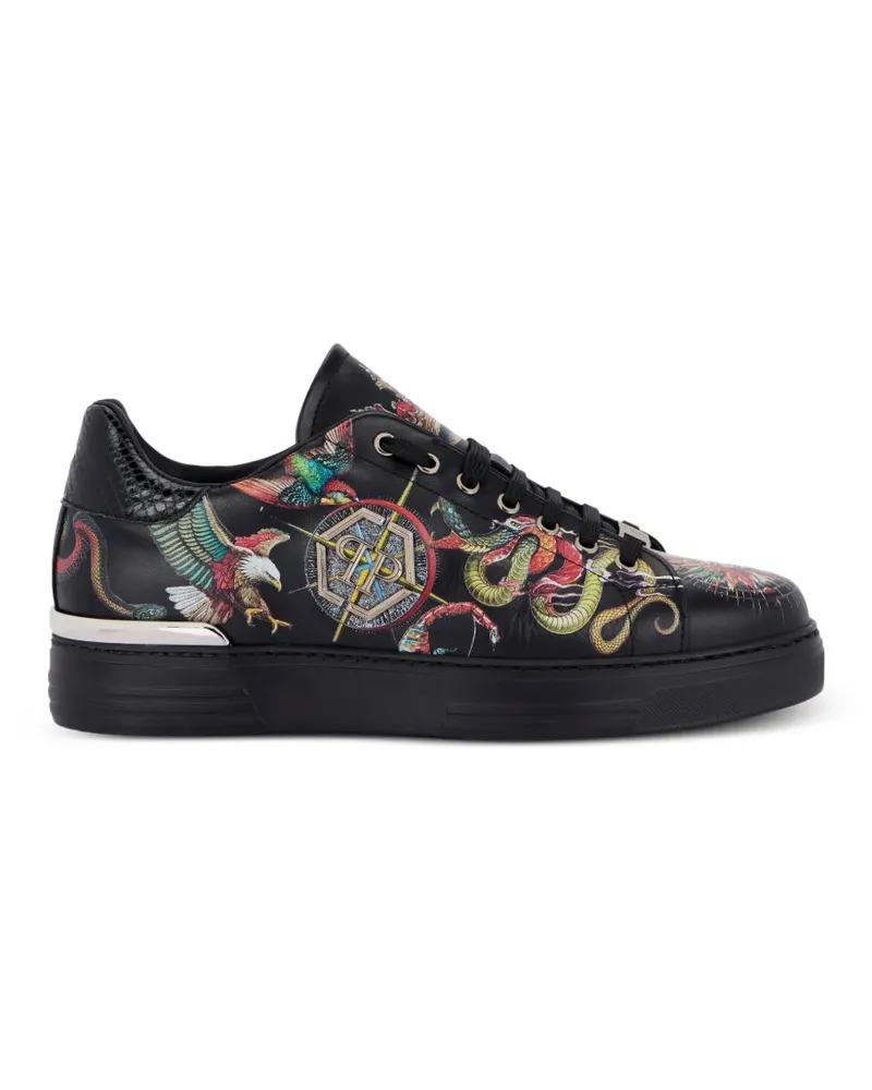 Philipp Plein Sneakers mit Print - Schwarz Schwarz