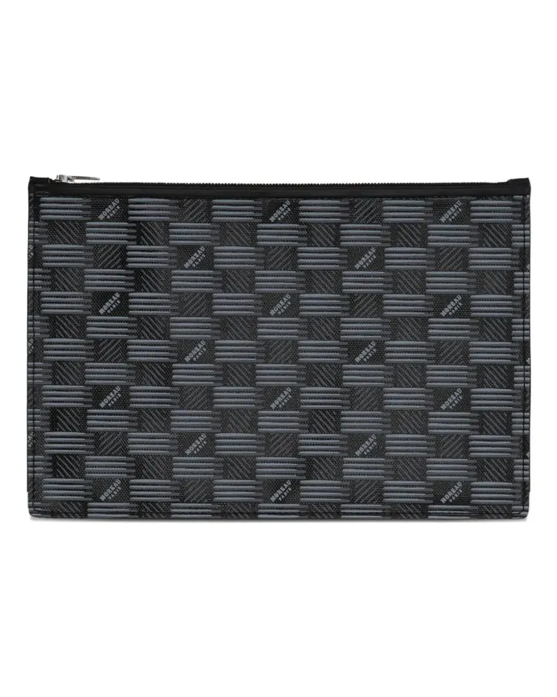 Moreau Paris Mittelgroße 1882 gewebte Clutch mit Reißverschluss - Schwarz Schwarz
