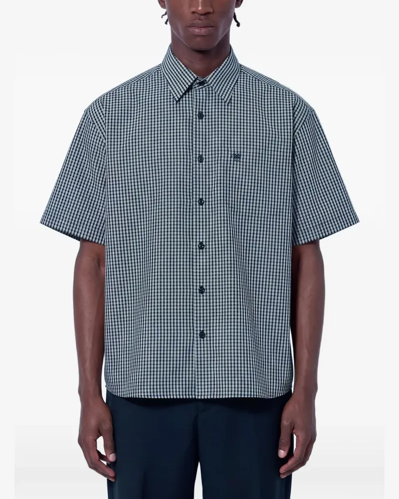 VETEMENTS checked short-sleeve shirt - Schwarz Schwarz