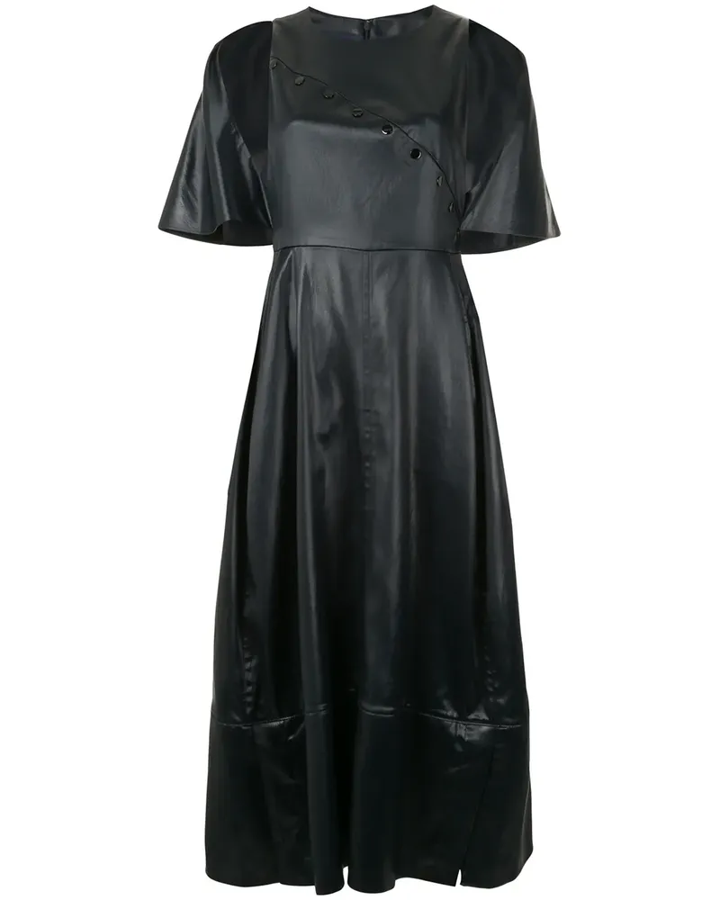 3.1 phillip lim Midikleid mit Cape - Schwarz Schwarz